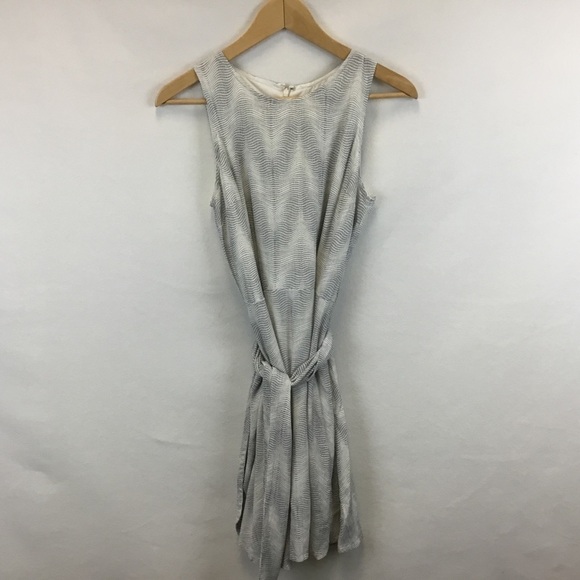 GAP Chevron Print Sleeveless Tie Waist Dress. - Picture 9 of 13